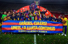 Bangganya Messi Jadi Kapten Tim Barcelona Sang Juara Copa