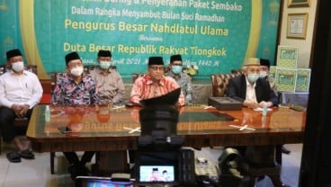 Kedubes China Salurkan Bantuan Sembako Ramadan ke PBNU