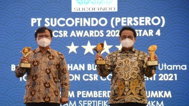 Pembinaan UMKM Sucofindo Raih Penghargaan pada Ajang Top CSR 2021