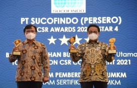 Pembinaan UMKM Sucofindo Raih Penghargaan pada Ajang Top CSR 2021