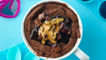 Menu Ramadhan Chocolate Peanut Butter Mug Cake, Bikin Cukup 10 Menit