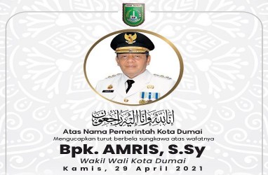 Wakil Wali Kota Dumai Tutup Usia di Pekanbaru