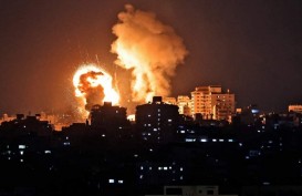 Gedung Kantor Media Internasional di Gaza Runtuh Kena Bom Israel