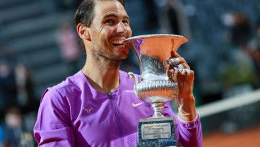 Tundukkan Novak Djokovic, Rafael Nadal Juara Italia Terbuka 10 Kali