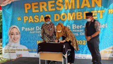 Pasar Dombret Purwakarta Layani Jual Beli Ternak Secara Digital