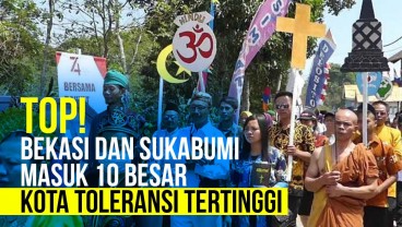 Bekasi dan Sukabumi Masuk Daftar 10 Kota Toleransi Tertinggi