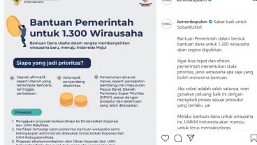 Siap-Siap! Dana Bantuan UMKM Datang Lagi, Terbatas Untuk 1.300 Wirausaha