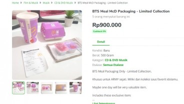 Bungkus BTS Meal McD Dijual dengan Harga Tidak Masuk Akal