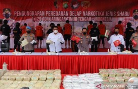 Polri Bongkar Peredaran Narkoba Jaringan Timur Tengah, Sita 1,1 Ton Sabu