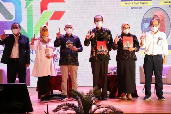Acara Festival Penulis yang diselenggarakan di Jakarta, Selasa (15/6/2021). /ANTARA-Humas Perpusnas