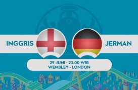 Euro 2020, 16 Besar: Statistik Penting dan Prediksi Inggris vs Jerman