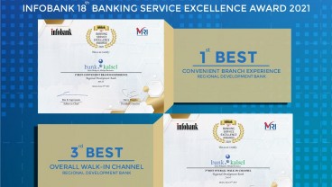 Bank Kalsel Didapuk Sebagai yang Terbaik dalam Banking Service Excellence Award 2021