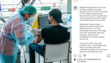 Mulai Besok, Stasiun MRT Buka Vaksinasi Gratis untuk Dosis Pertama