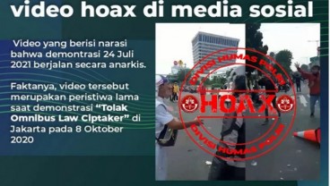 Polisi : Video Demo Rusuh Hari Ini Hoaks