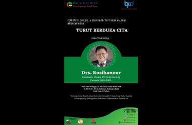Komisaris Utama Bank Kalteng Rosihanoor Meninggal Dunia