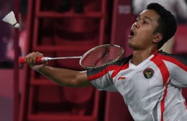 Hasil Bulu Tangkis Olimpiade Tokyo: Mantap! Ginting Lolos ke Semifinal