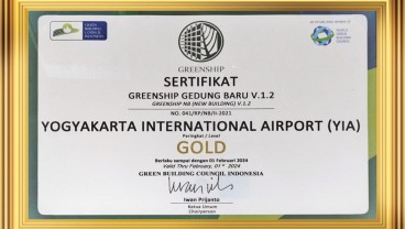 YIA Jadi Bandara Pertama di Indonesia yang Meraih Sertifikat “Gold” Greenship Building