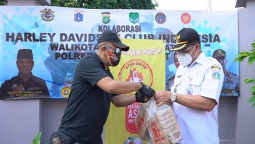 Komunitas Harley Davidson dan Ayam Gepuk Pak Gembus Dukung Vaksinasi di Jakpus