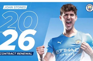 Bek Manchester City John Stones Teken Kontrak Baru 5 Tahun