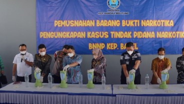 Sinergi Bea Cukai Pangkal Pinang dan BNNP Tindak Narkotika Seberat 1.150 gram di Kab. Bangka Tengah