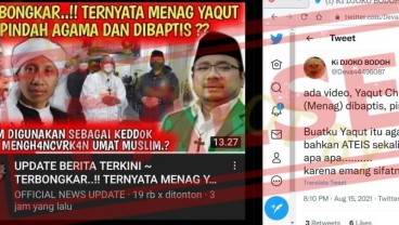 Menag Yaqut Pindah Agama dan Dibaptis? Begini Hasil Cek Faktanya