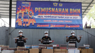 Bea Cukai Jatim I Musnahkan 4,2 Juta Batang Rokok Ilegal Hasil Penindakan