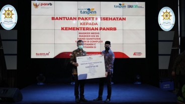 Taspen Bantu Peralatan Pencegahan Covid-19 kepada Kementerian PAN-RB 