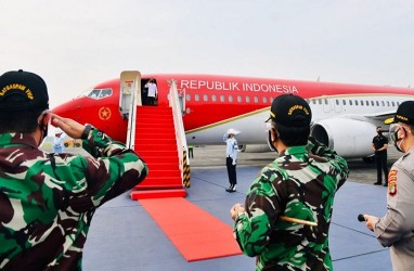 Bertolak ke Jatim, Jokowi Tinjau Vaksinasi Massal dan Resmikan Bendungan Bendo