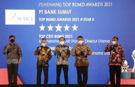 Bank Sumut Sabet Bintang 5 Top BUMN Penghargaan Top BUMD Awards 2021 