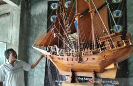 Bisnis Perajin Miniatur Kapal di Jepara Kembali Bergeliat