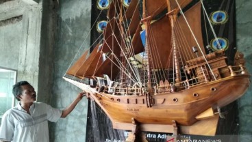 Bisnis Perajin Miniatur Kapal di Jepara Kembali Bergeliat