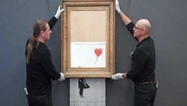 Lukisan Robek Banksy Dilelang, Terjual dengan Harga Fantastis