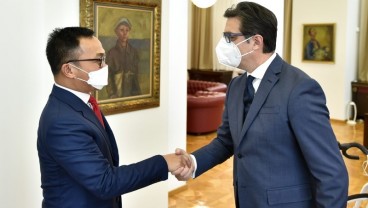 Dubes RI Iwan Bogananta Serahkan Surat Kepercayaan ke Presiden Makedonia Utara