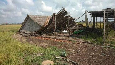 Puting Beliung Terjang Desa di Ogan Ilir, Puluhan Rumah Rusak