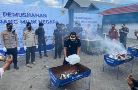 Pemusnahan Barang Ilegal, Hasil Penindakan Bea Cukai di Magelang dan Kendari