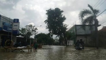 Kali Lamong Meluap, Banjir Rendam 15 Desa di Gresik 