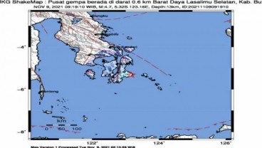 Gempa Kedalaman 13 Km Guncang Buton, Sulawesi Tenggara