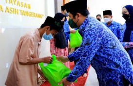 HUT Korpri ke-50 Tahun, Pemkot Tangerang Berikan Santunan Ribuan Paket Sembako