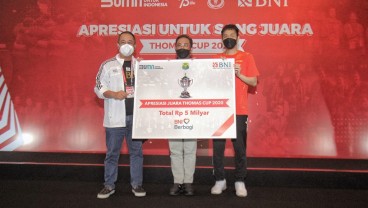 Rayakan Kemenangan Merebut Piala Thomas 2020, BNI Apresiasi PBSI