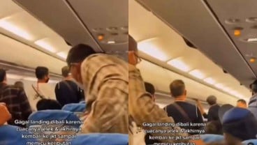 Pesawat Gagal Landing di Bali, Penumpang Panik karena Turbulensi 