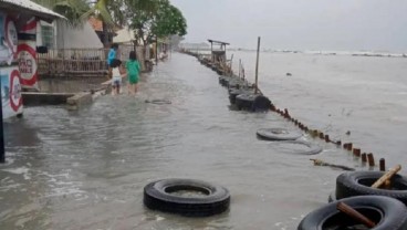 400 Rumah dan 740 Hektare Tambak Ikan Siap Panen di Karawang Terendam Banjir Rob