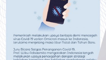 Jelang Nataru, RI Terapkan Strategi Pencegahan Berlapis Antisipasi Omicron bagi WNA