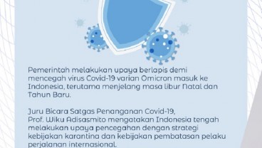 Jelang Nataru, RI Terapkan Strategi Pencegahan Berlapis Antisipasi Omicron bagi WNI