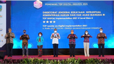 Ditjen Kekayaan Intelektual Kemenkumham Raih Dua Penghargaan Top Digital Awards 2021