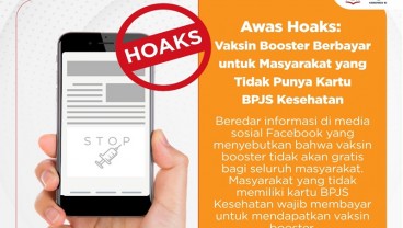 Hoaks, Vaksin Booster Berbayar Jika Tidak Punya BPJS Kesehatan