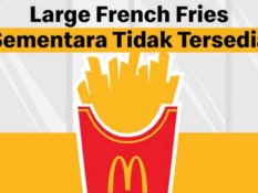 Sedih Banget! Large French Fries Tak Lagi Tersedia di McDonald's