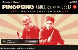 Link Nonton Live Pertandingan Pingpong Desta vs Abdel, Siapa Menang?