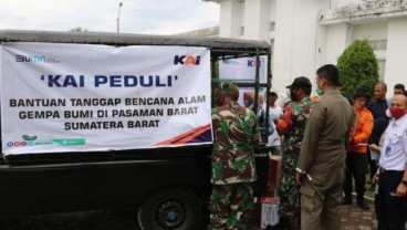 Gempa di Pasaman Barat, KAI Salurkan Bantuan Logistik 