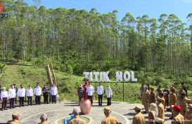 Jokowi Pimpin Ritual Kendi Nusantara di Lokasi IKN Nusantara