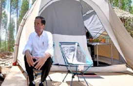 Jokowi dan Iriana Kembali ke Jakarta Usai Camping di IKN